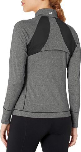 Cutter & Buck Women's Smooth Melange Stripe Shoreline Colorblock Full Zip Jacket in Saudi Arabia