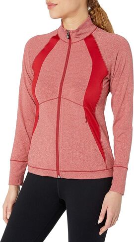 Cutter & Buck Women's Smooth Melange Stripe Shoreline Colorblock Full Zip Jacket in Saudi Arabia
