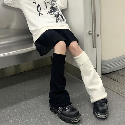 Zando Y2k Leg Warmers for Women Leg Warmers Kawaii Legwarmers Y2k Leg Warmers 80s Halloween Customes Punk Gothic Lolita in Kuwait