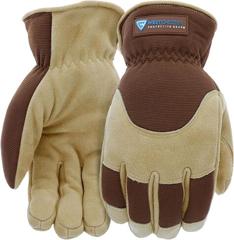 West Chester High Dexterity Slip-On Winter Gloves, Camouflage, Thinsulate Lining, Abrasion Resistant, Men's, Black/Camo, Large, (RE96555-L) in Saudi Arabia