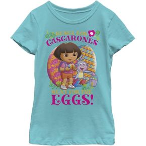 Nickelodeon Dora The Explorer Busca Los Eggs Girls Short Sleeve Tee Shirt
