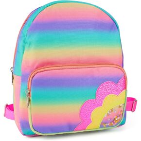 PinkSheep Mini Backpack for Kids Girls, Toddler Bag Backpacks, Cute Rainbow Lightweight Preschool for Kindergarten 3-10 Years Old Girl(Rainbow)