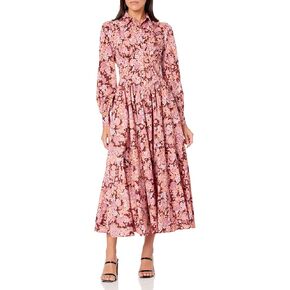 Women's Shirt Collar Puff Sleeve Dress