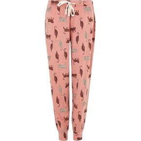 Marks & Spencer womens Super Soft Loungewear Tiger Print Cuffed Pajama Pant