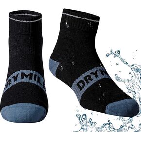 DRYMILE Active Waterproof Socks, Breathable Cushioned Running, Hiking, Winter Waterproof Socks for Men & Women - Ankle