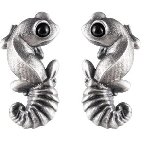 COPPERTIST.WU Knob Tail Gecko Earrings Stud Earring Hypoallergenic Earrings Lizard Gecko Earrings for Women Men Reptile Lovers