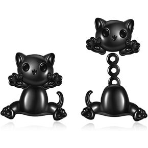 CRMAD Animals Stud Earrings for Women Sterling Silver Axolotl/Cow/Frog/Unicorn/Cat/Dog/Panda/Penguin/Koala/Bear/Capybara/Sloth/Pig/Hippo/Dragon/Fox/Rabbit/Duck/Teardrop Earrings