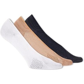 Sperry Women's Authentic Original Boat Shoe Liner Socks-3 Pair Pack-Moisture Wicking and Heel Gripper