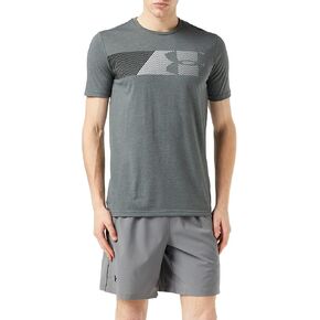 Under Armour Men's White Modern Ribbed Collar Short Sleeve T-Shirt