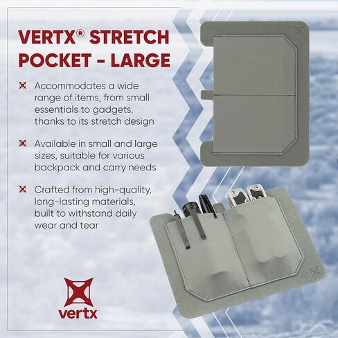 Vertx Stretch Pocket Organizer Insert Attachment for Backpack, Bag Organization, Large in Kuwait