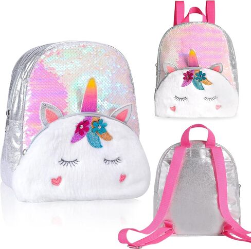 حقيبة ظهر صغيرة من PinkSheep للأطفال البنات، حقائب ظهر للأطفال الصغار، لطيفة وخفيفة الوزن لمرحلة ما قبل المدرسة لرياض الأطفال من سن 3 إلى 10 سنوات (قوس قزح) in Kuwait