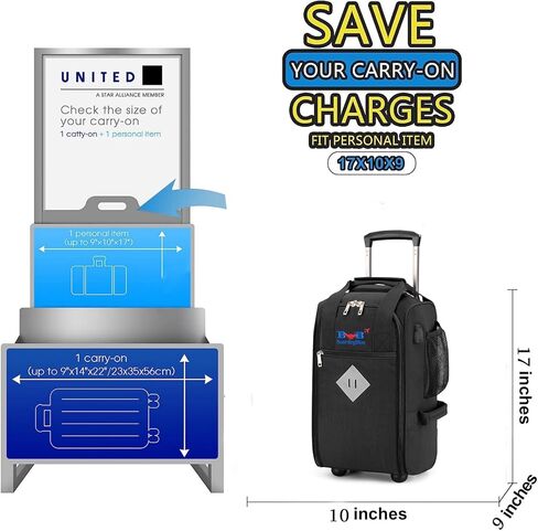 أمتعة شخصية متدحرجة مقاس 17 بوصة أسفل المقعد لشركة يونايتد إيرلاينز (أرجواني) in Kuwait