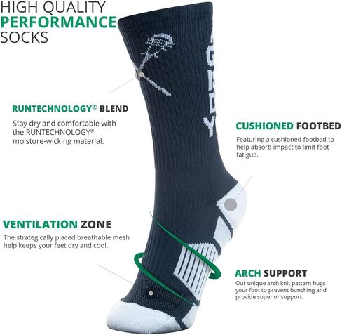ChalkTalkSPORTS Lacrosse Athletic Mid-Calf Woven Socks | Lax Socks in Saudi Arabia