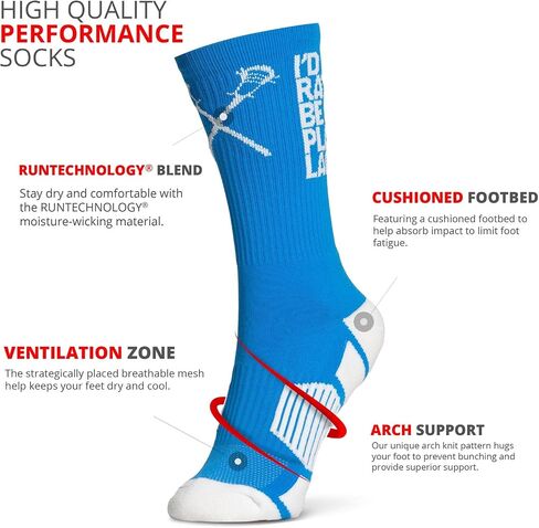 ChalkTalkSPORTS Lacrosse Athletic Mid-Calf Woven Socks | Lax Socks in Saudi Arabia