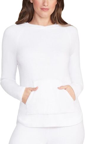 بلوفر بغطاء للرأس Cozychic Ultra Lite للسيدات من Barefoot Dreams، سترات خريفية كاجوال للسيدات من البوليستر in Saudi Arabia