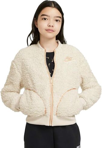 Nike Sportswear High Pile Fleece Shine Bomber Girls Jackets in Saudi Arabia