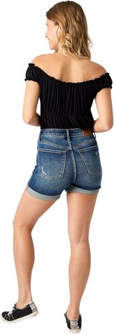 Judy Blue Women's High-Waist Tummy Control Vintage Wash Cuffed Shorts in Saudi Arabia