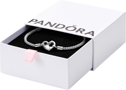 Pandora Moments Studded Chain Bracelet - Compatible Moments Charms - Sterling Silver Charm Bracelet for Women - With Gift Box in Saudi Arabia