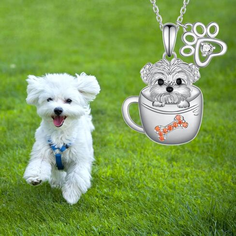 قلادة كورجي/المالطية من الفضة الإسترليني عيار 925 على شكل كلب للفتيات والنساء هدايا مجوهرات لطيفة على شكل كلب حيواني in Kuwait