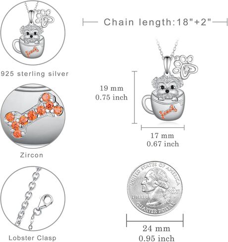 قلادة كورجي/المالطية من الفضة الإسترليني عيار 925 على شكل كلب للفتيات والنساء هدايا مجوهرات لطيفة على شكل كلب حيواني in Kuwait