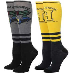 Harry Potter Hufflepuff Juniors' Knee-High 2-Pack Socks for Women