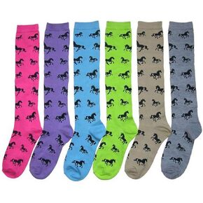 Aeiniwer Horses All Over Knee High Socks 6-Pack