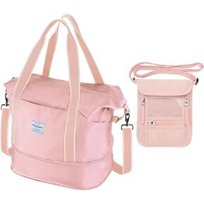 Travel Duffel Bag & Neck Wallet Bundle