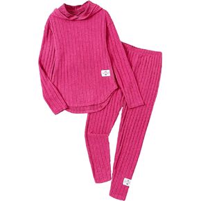 Floerns Girls 2 Piece Outfit Graphic Print Hooded Long Sleeve Sweatshirt and Sweatpants Set