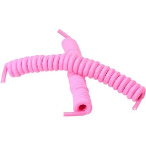 Elastic Kids Coiled Twist-Twist No Tie Polyester Shoelaces for Kids Youth Shoes - 1 Pair