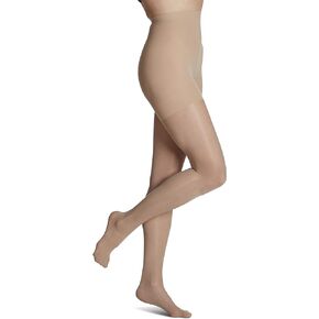 SIGVARIS Women's Sheer Fashion Pantyhose - 15-20mmHg Weight Compression - Sheer Spandex Non-Slip Hosiery for Comfortable Everyday Wear - Honey