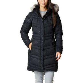 Columbia Women's Catherine Creek Mid Down Jacket, Black Aurelian Emboss, X-Small in Kuwait