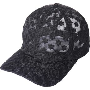 قبعة بيسبول من الدانتيل من Boderier، قبعات بيسبول مطرزة بالزهور، قبعة شمس شبكية قابلة للتعديل للنساء in Kuwait