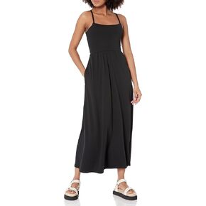 Amazon Essentials Women's Fit & Flare Jersey Midi Jersey Dress (Available in Plus Size) (Previously Amazon Aware)