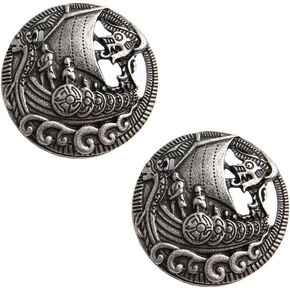 Wixine 2Pcs Silver Shawl Scarf Cloak Women Norse Viking Clothes Fasteners Brooch Vintage Celtic Pin Clasp
