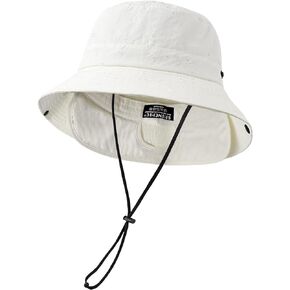 Waterproof Winter Bucket Hat for Women Men Fleece Lined Foldable Cowboy Rain Hat Adventure Hiking Ponytail Safari Sun Hat