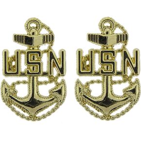 Artisan Owl United States Navy USN CPO Chief Petty Officer 1" Lapel Pin - (2 Pins)