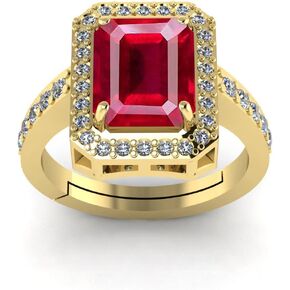 Natural And Certified Gemstone CZ Engagement Adjustable Ring For Women