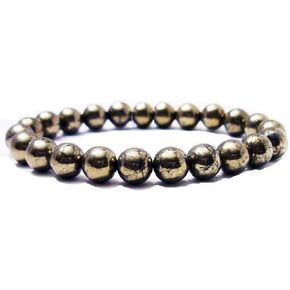 DHYANARSH pyrite beads Bracelet, Astronomy Jewelry, AAA natural stone beads 8mm