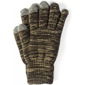 Quietwear Men's 2 Layer Knit Glove with Texting Fingers