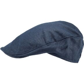 Hanna Hats of Donegal Donegal Touring Style Irish Linen Cap, Ireland Navy