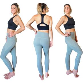 SISYAMA High Neck Longline Ribbed Band Racerback Bra Top Tank Top Athleisure Medium Impact Removable Extra Pads