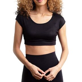 Women Top Cami Layering HALFTEE Cap Sleeve Tee | Demi Crop Undershirt for Women & Teens XS-6X in Kuwait