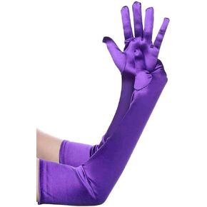 Women 1920s Long Opera Satin Gloves Finger Elbow Length Evening Party Prom Costume Wedding Accessories Gift