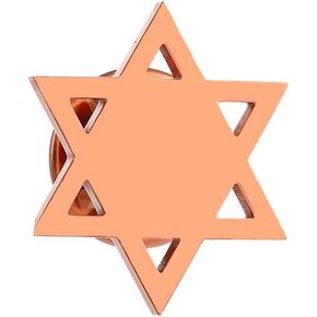 Stainless Steel Fashion Brooch David Star Pin for Men Women Lapel Spurs Collar Pins Badge