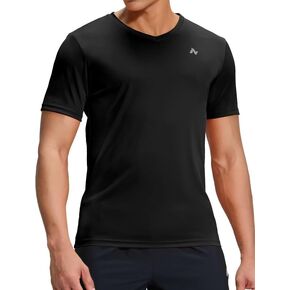 Men's V Neck UPF 50+ UV Sun Protection Short Sleeve T-Shirts Athletic Dry Fit Tee Shirt for Running Workout Gym
