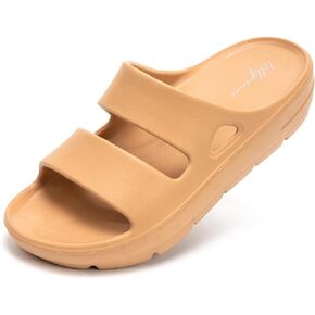 Luffymomo Pillow Slippers for Women and Men,Cloud Indoor Slides Bathroom Sandals | Non-Slip Thick Sole Quick Drying