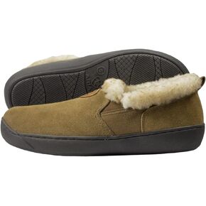 ARIAT Men's Genuine Suede Indoor & Outdoor Rubber Outsole Cosy Slip-On Slippers, Hashbrown