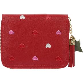 VALICLUD Wallet Red Coin Zippered Change Pouch Coin Purse Small Gifts for Women Small Clutch Handbag Credit Clutch Stars Purse Mini Pink Purse Cards Protective Cover Coin Box Cartoon Miss