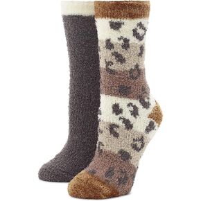 HUE Women's Kick Up Your Feet Cozy Sock, 2 Pair Pack