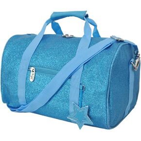 NGIL Super Star Duffle Bag, Dance Bag & Travel Bag for Sports, Gymnastics and Ballet with Adjustable Strap, Zippers, Pockets, Dance Bag (Glitter-Black)
